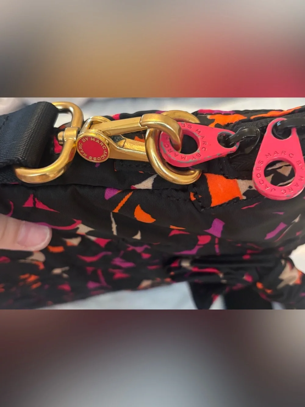 Vintage Y2K Marc by Marc Jacobs Laptop Bag Nylon Floral Print Crossbody